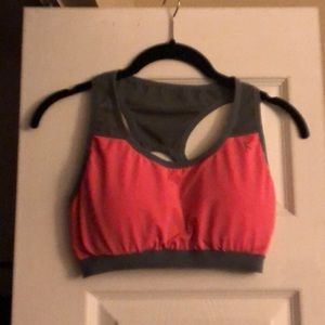 Pink & Gray Sports Bra